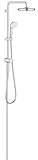 GROHE Tempesta 210 Flex - Duschsystem mit Umstellung für die Wandmontage (Wandmontage, 390 mm Duscharm,höhenverstellbar, Antikalk- System), chrom, 26381001