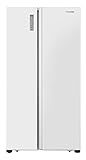 Hisense RS677N4AWF - Kühlschrank Side By Side, Amerikanische Tür, Total No Frost, Fassungsvermögen 519 l, 1,78 m