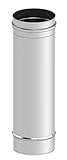 Schornstein - Längenelement EW einwandig 500mm Länge und 130mm Durchmesser, 0,6mm Wandstärke, Edelstahl