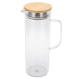 Wasserkrug mit Deckel,1100ML Acrylkrug Transparente Saftflasche Kaltwasser-Getränkekrug mit Ausguss für Eistee-Krug,Wasserkrug,Saftkrug,Limonade,Eis-Kalt-Brüh-Kaffeemaschine(1#)