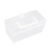 Verve Jelly Erste Hilfe Box mit Griff, Aufbewahrungsbox Medizin Box Kunststoff, Kunststoff Medizin Erste Hilfe, Transparent