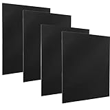 DRERIO 4 Stück 3mm Plastikplatte Schwarz ABS Kunststoffplatten 3 mm Schwarz Kunststoffplatten 30 x 20 cm ABS Platten für Basteln, Kotflügel, Heimdekoration usw