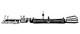Samunshi® Karlsruhe Skyline Wandtattoo Sticker Aufkleber Wandaufkleber City Gedruckt Karlsruhe 120x22cm schwarz