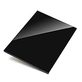 Acrylplatte, schwarze, glatte Spiegel-Plexiglasplatte, leicht zu schneiden, hitzebeständig, nicht leicht zu verformen, Dicke 6 mm, Breite 200 mm,300 mm