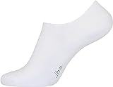jbs Socken aus Bambus 7er Pack für Herren, kurze Sneaker-Bambussocken für Männer, weiß, 45-48