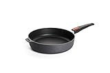 Woll Diamond Lite Hochrandpfanne - Induktiv -, Ø 28 cm, 7 cm hoch, mit abnehmbarem Stiel - Geeignet für alle Herdarten, Aluminiumguss, Antihaft-Versiegelung, backofenfest,