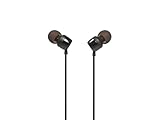 JBL Tune 110 – In-Ear Kopfhörer mit verwicklungsfreiem Flachbandkabel und Mikrofon in Schwarz – Für grenzenlosen Musikgenuss mit der Pure Bass Sound Technolog