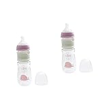 TOYANDONA 2st Nuckelflasche Tragbare Milchflasche Behälter Für Milchpulver Reisemilchflasche Milchflasche Für Kinder Outdoor-milchpulverflasche Glas Baby Anti-kolik Thermostat