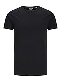 JACK & JONES Herren T-Shirt 12059220 Basic O-Neck Tee, Gr. 54 (XL), Schwarz (Black)