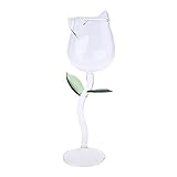 KerDejar Weinglas in Rosenform, bleifrei, für Rotwein, Cocktailgläser, für Zuhause