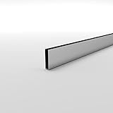 i-flair Premium Wandanschlussprofil Wandprofil aus V2A Edelstahl für 10 mm Duschabtrennungen/ Glas Duschprofil Wandabschlussleiste ROSTFREIES U-Profil 200 cm für Walk-In-Duschen beispielsweise