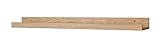 Bilderleiste Eiche L70cm MDF Holz Wandregal Schmal Wanddeko Hängeregal Bilderschiene G