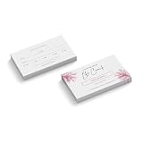 Terminkarten personalisierbar | Pink Flower | 2-seitig | Querformat | Menge wählbar | Terminzettel | nächster Termin | Blumen | Wellness | Beauty | Praxis (500 Stück)