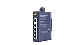 5 Ports 100 Mbit/s unmanaged Netzwerk Switch( lüfterlos,10/100Mbps adaptiv, Auto-MDI/MDI,Schutzart IP20.X,geschirmte RJ-45 Ports)
