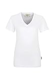 HAKRO Damen V-Shirt „Classic“ - 126 - weiß - Größe: M