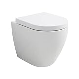 Stand-WC RIVO spülrandlos, weiß Tiefspüler inkl. WC-Sitz absenkbar und abnehmbar