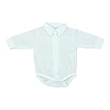 TupTam Unisex Baby Hemd-Body Langarm mit Kragen, Farbe: Weiß, Größe: 86