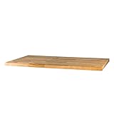 HEMMDAL Werkbankplatte – 200 x 75 x 4 cm – Holzarbeitsplatte Made in EU – echtes Buchenholz/Massivholz – Werkbänke individuell zusammenstellen – stabil Dank riegelartiger Verleimung