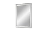 FRAMO Trend 35 - Wandspiegel 75x110 cm mit Rahmen (Silber matt), Spiegel nach Maß mit 35 mm breiter MDF-Holzleiste - Maßgefertigter Spiegelrahmen inkl. Spiegel und Stabiler Rückwand mit Aufhängern
