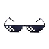 Baobiutin Mosaikgläser, pixelisierte Mosaikbrillen Party Gläser MLG Shades schwarz