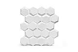 Strukturierte 3D Wandpaneele Platten Wandverkleidung aus Gips zum anstreichen - Wanddekoration Wärme Schalldämmung - einfache Montage - 50x50cm (Rasputin)