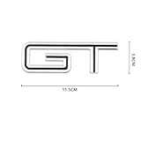 MLIENSIO 3D-Autoaufkleber aus Metall, GT-Logo, modische Auto-Dekoration, Aufkleber für S Mk 1 2 3 7, Auto-Styling (Farbbezeichnung: Silber-Schwarz)