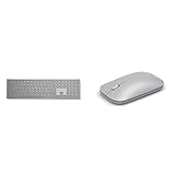 Microsoft Surface Keyboard 3YJ-00005 Bluetooth Grey DE/at grau & Surface Mobile Mouse Platin Grau