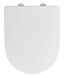 WENKO WC-Sitz Exclusive Nr. 10, hygienischer Toilettensitz mit Absenkautomatik, passend für Laufen Pro und handelsübliche Keramiken, WC-Deckel aus antibakteriellem Duroplast, 36,5 x 47 cm, Weiß