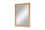 FRAMO Trend 35 - Wandspiegel 30x30 cm mit Rahmen (Buche), Spiegel nach Maß mit 35 mm breiter MDF-Holzleiste - Maßgefertigter Spiegelrahmen inkl. Spiegel und Stabiler Rückwand mit Aufhängern