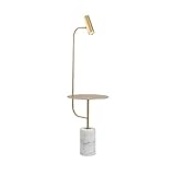 Lampe Stehlampe, kreative Stehlampe mit einem Tisch Marmorbasis LED verstellbare Leselampe Metallstehlampe, moderne Stehlampen für Wohnzimmer Büro Wohnkultur Lamp
