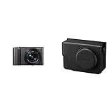 Panasonic DC-TZ202DEGS Travelzoom Kamera (1-Zoll Sensor, 15x Opt. Zoom, Leica Objektiv, Sucher, 4K, Silber) & LUMIX DMW-PHS82XE1 Tasche (für LUMIX Kameras TZ202, TZ101, TZ96, TZ91 und TZ81) schwarz
