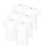 PUMA 6er Pack R-Neck T-Shirts, Farbe:Weiß, Größe:L, Artikel:6er Pack R-Neck weiß_A