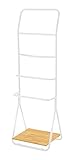 WENKO Handtuchhalter Verona Weiß, Handtuchständer und Kleiderständer, kann vor den Heizkörper gestellt werden, lackierter Stahl, 51 x 156,5 x 40 cm