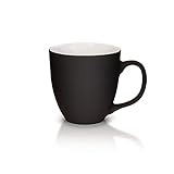 Mahlwerck XXL Jumbotasse, Große Porzellan-Kaffeetasse mit Matter Soft-Touch Oberfläche, in matt schwarz, ca. 400-450ml