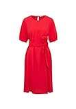 Seidensticker Damen Regular Fit Blusenkleid Kurzarm Kleid, Rot, 40