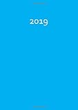 dicker TageBuch Kalender 2019 - Karibikblau: 1 Tag pro DIN A4 Seite