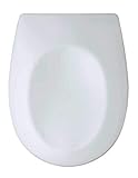 WENKO Varoni Wc Sitz mit Absenkautomatik [Einfache Montage] Klodeckel mit Absenkautomatik in weiß [Duroplast Klodeckel oval] WC Sitz, Toilettensitz, Klobrille mit Absenkautomatik, WC Deckel