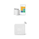 tado° smartes Heizkörperthermostat - WiFi Starter Kit V3+, inkl. 2X Thermostat für Heizung + Funk-Temperatursensor - WiFi Zusatzprodukt für smarte Heizkörperthermostate - Heizkosten sparen