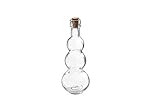 takestop® Glasflaschen mit Korkverschluss, 50 ml, 2 Stück, 12 x 5 x 5 cm