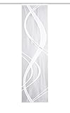 Schiebegardine TIBASO, transparent, Jacquard-Stoff, Farbe: Weiß, Maße: (225x57 cm)