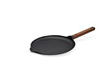 Woll Eco Logic QXR Crêpespfanne - Induktiv -, Ø 26 cm, mit festem nachhaltigem Holzstiel - Geeignet für alle Herdarten, PFAS-frei, Antihaft-Versiegelung, Aluminiumguss, back