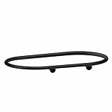 Sikaiqi Edelstahl Oval Duschvorhangstange Reifen Quadratische Form Badezimmer Stange für Klauenfuß Wanne Freistehende Wannen (schwarz)