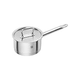 Zwilling Pro S 16 cm Saucenpfanne Kratzfester Körper aus Edelstahl 18/10 Ergonomisch bleibende Griffe Aluminiumkern 3-lagiger Sandwichboden Für alle H