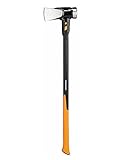 Fiskars Spaltaxt IsoCore XXL zum Spalten von Stammstücken oder zum Eintreiben von Keilen, Länge: 92 cm, Kopfgewicht: 3,6 kg, Schwarz/Orange, 1020220