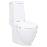 Atlojoys Keramik-Toilette Waagerechter Abgang, Stand Wc, Kloschüssel, Toilet, Badinstallationen, Toilettenschüssel, Toilettenbecken, Klo, Weiß