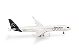 Herpa Modellflugzeug Lufthansa Airbus A321neo 600th Airbus Miniatur im Maßstab 1:500, Sammlerstück, Modell ohne Standfuß, Metall