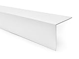 Quest PVC Winkelprofil Kunststoff Selbstklebend Kantenschutz Eckenschutz Eckleiste Winkelleiste, 50x50mm, 100cm, weiß