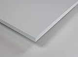 MySpiegel.de Tischplatte Holz Zuschnitt nach Maß Beschichtete Holzdekorplatte (120 x 70 cm, Weiß)