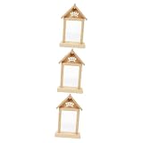 Alipis 3St Pet Memorial Fotorahmen Foto Wand Gedenkrahmen für Hunde Figuren Haustier-Pfotenabdruck-Set mehrere holzbilderrahmen Kreativer Bilderrahmen Schlafzimmerdekor Fotohalter hö