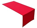 Lemos Home Hochwertiger Tischläufer Tischwäsche aus 100% Baumwolle Kollektion Konzept, Farbe & Größe wählbar (Tischläufer - 45x150cm, Rot)